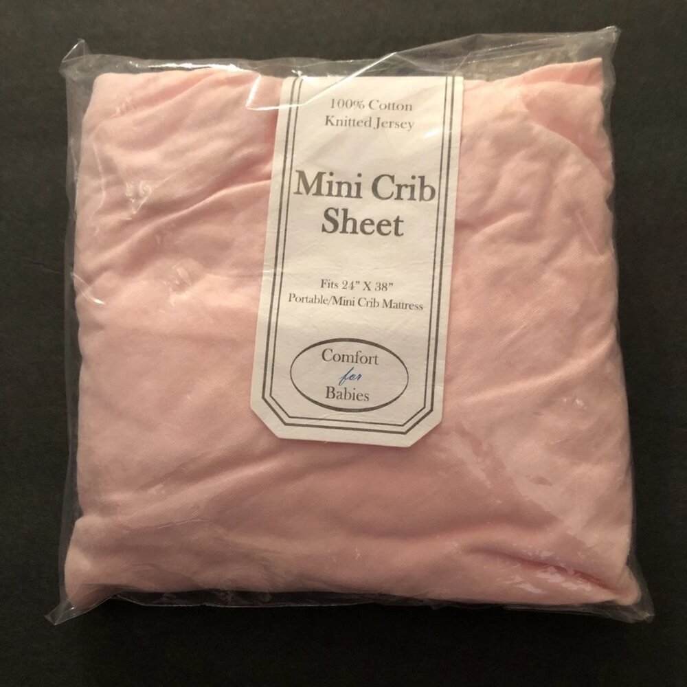 Mini Crib Sheet American Baby Company - PINK 24 x 38 (100% Cotton Jersey Knit)